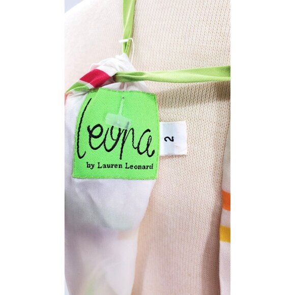 Leona by Lauren Leonard Dress Sleeveless Bright Lightweight Cutout Summer - Picture 8 of 8